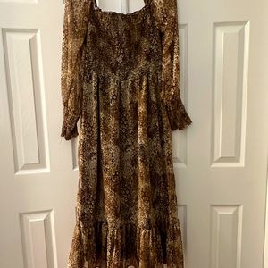 Betsey Johnson Animal Print Midi Dress
